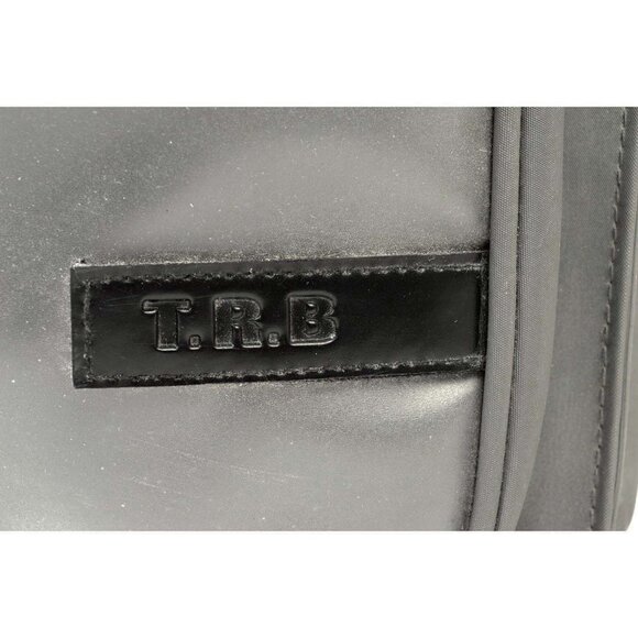 T R Bentley Gray and Black Nylon Canvas Shoulder Bag NICE - Picture 5 of 12